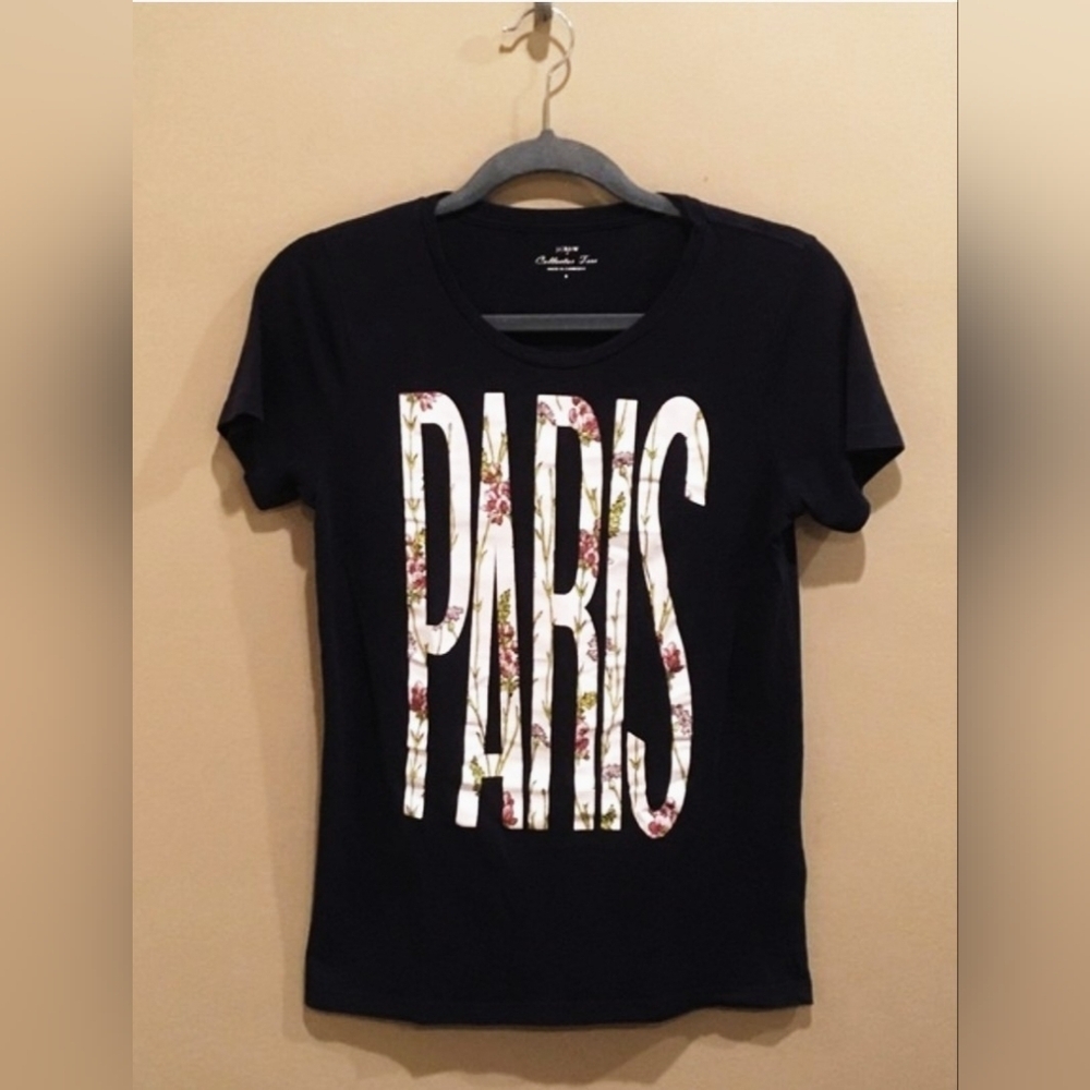 J Crew Paris Floral Graphic Tee